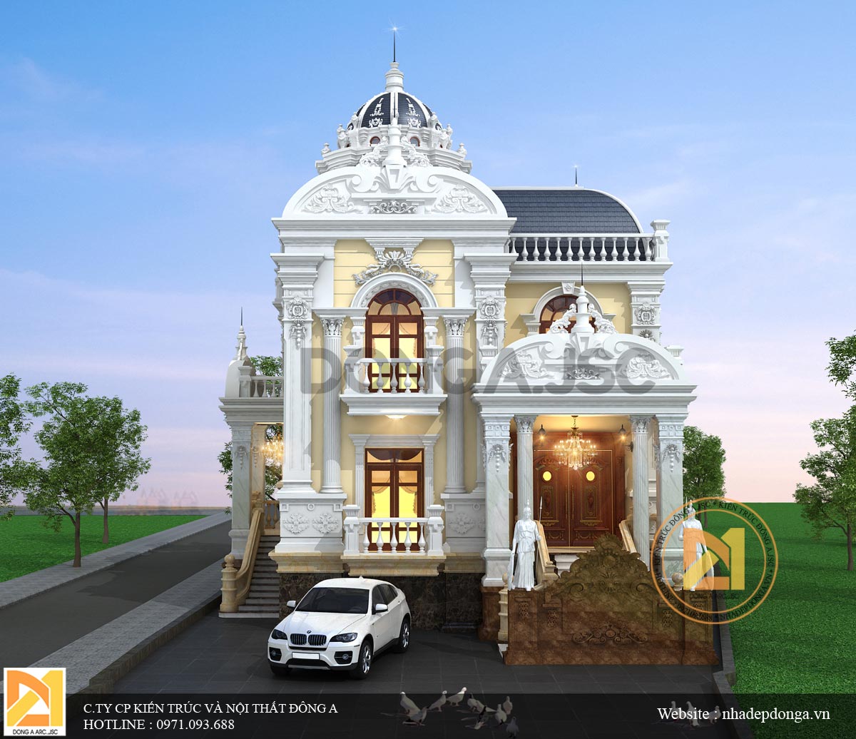 Biệt thự Pháp 2 tầng hoành tráng đẹp nhất Hà Tĩnh