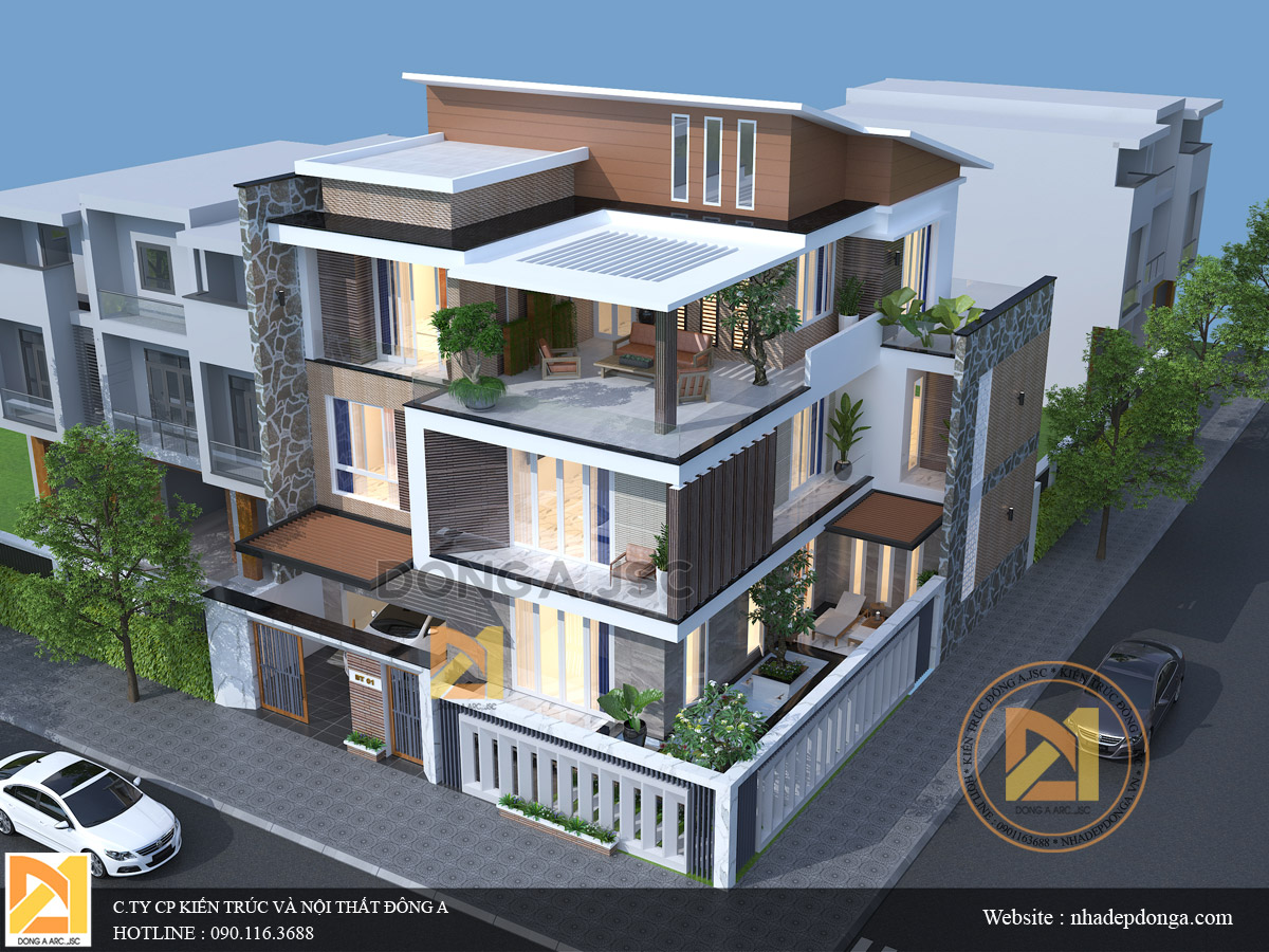 biệt thự hiện đại 3 tầng