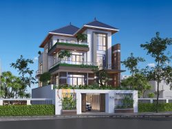 Thiết kế biệt thự 4 tầng  145m2 tại Sơn La BTHD-4821