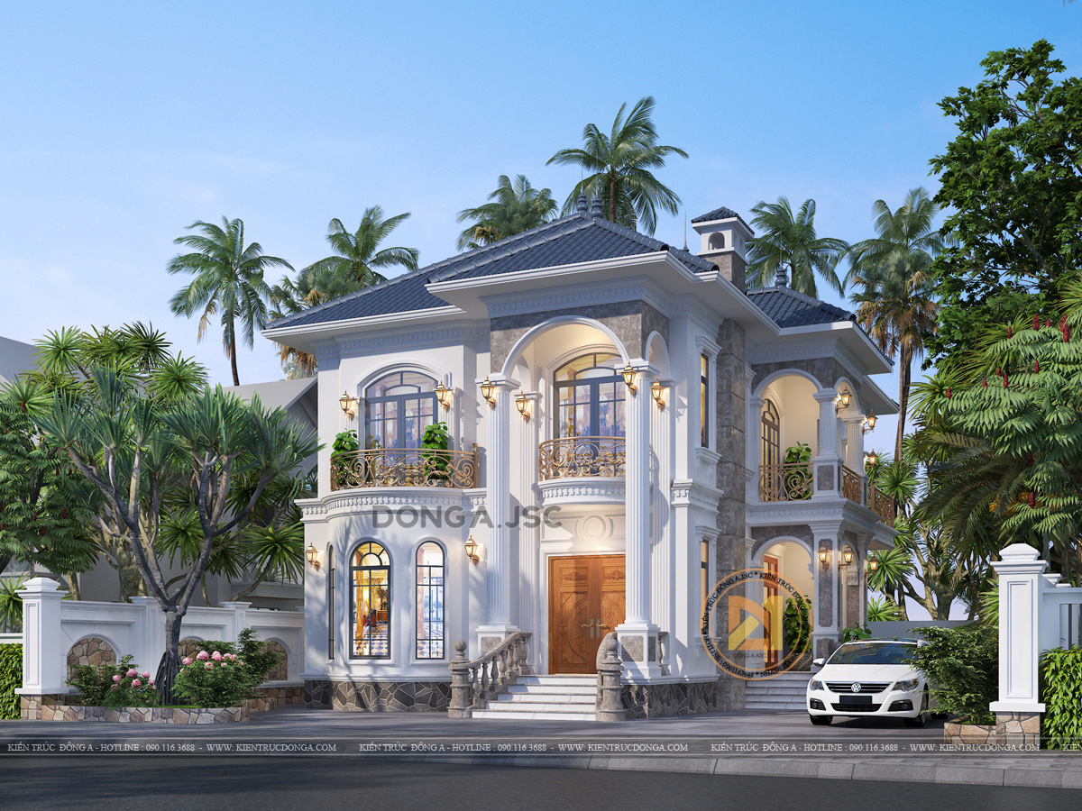 Biệt thự 2 tầng tân cổ điển mái Nhật