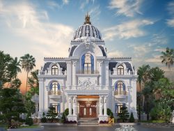 Mẫu biệt thự cổ điển 2 tầng 1 tum đẳng cấp tại Phú Thọ BTCD-4832