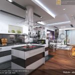 Nội thất chung cư Royal city gam màu đen trắng