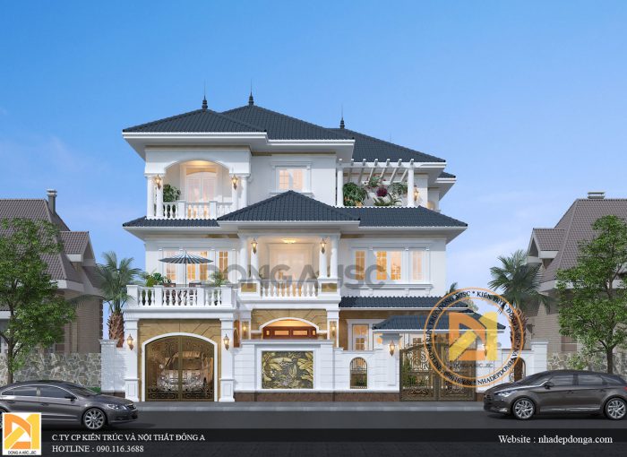 Biệt thự 3 tầng tân cổ điển đẹp