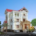 Biệt thự cổ điển Pháp 3 tầng đẹp mặt tiền 13m