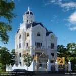 Mẫu biệt thự kiểu Pháp cổ điển 4 tầng