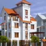 biệt thự 4 tầng 2 mặt tiền hiện đại