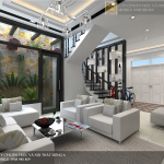 Mẫu thiết kế nội thất nhà phố sang trọng 55 m2