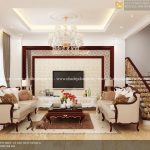 Nội thất biệt thự tân cổ điện rộng 250m2