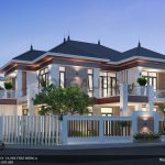 mẫu biệt thự hiện đại mái thái