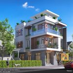 Mẫu biệt thự hiện đại 3 tầng 2 mặt tiền