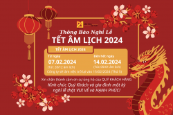THÔNG BÁO LỊCH NGHỈ TẾT NGUYÊN ĐÁN 2024
