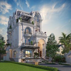 Mẫu biệt thự tân cổ điển 4 tầng đẳng cấp tại Bắc Ninh BTTCD-4862