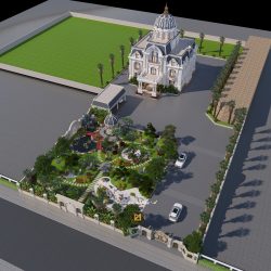 Mẫu tiểu cảnh sân vườn cho biêt thự cổ điển đẹp TCSV-4864